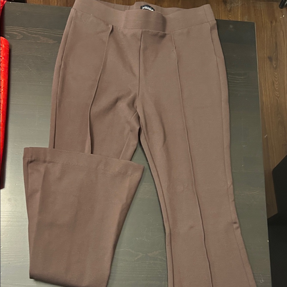 Elegant Brown Flare Pants